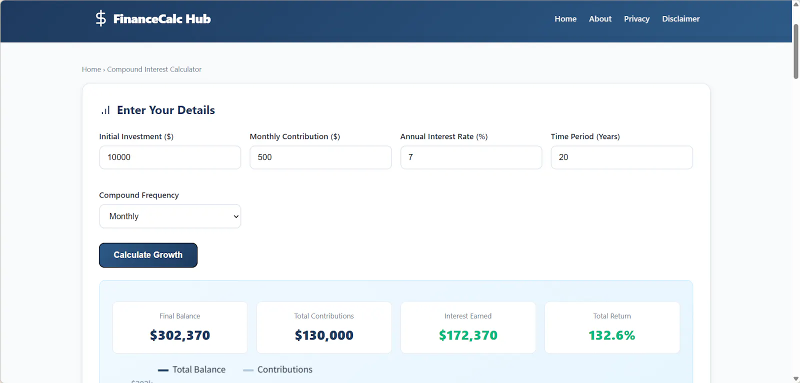 FinanceCalc Hub screenshot 1