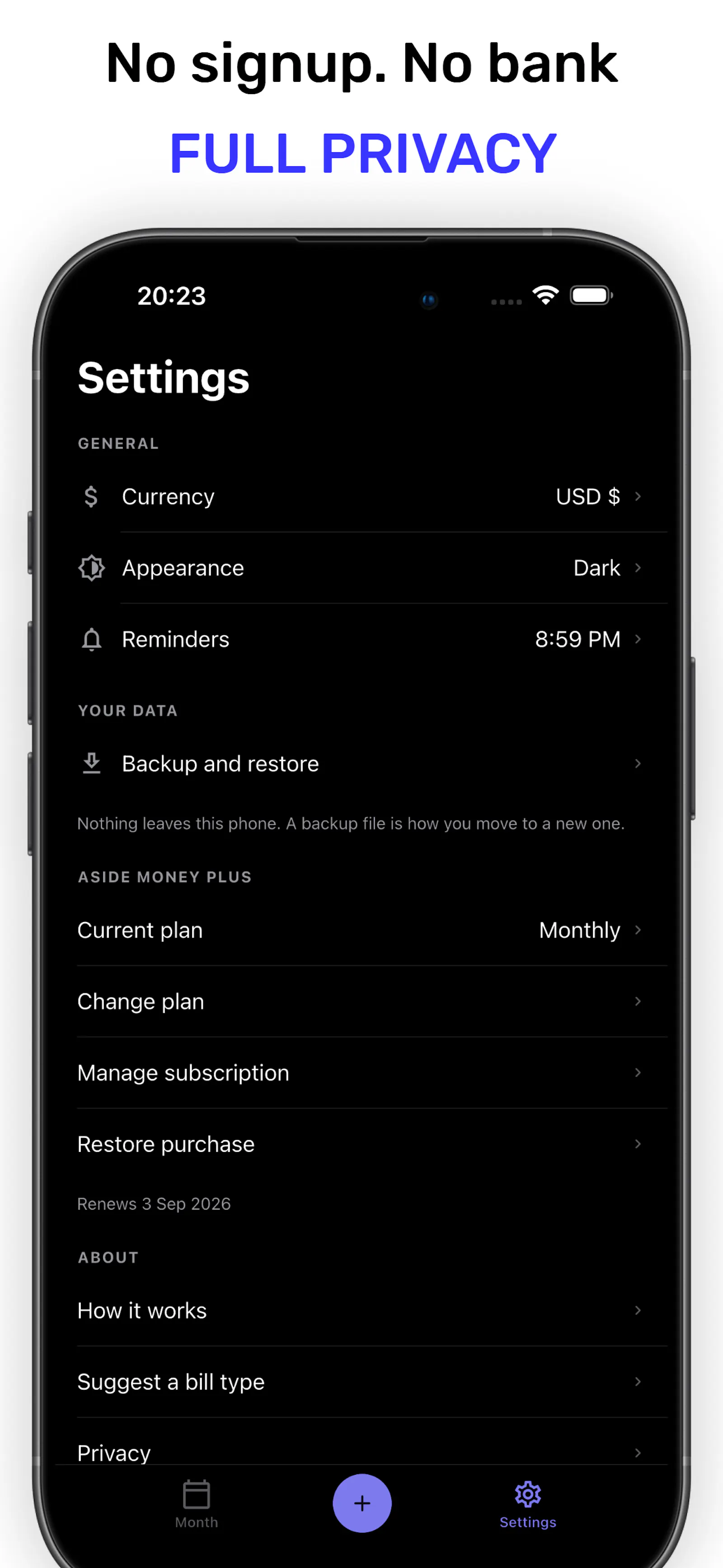 Aside Money: Bill Reminders screenshot 6