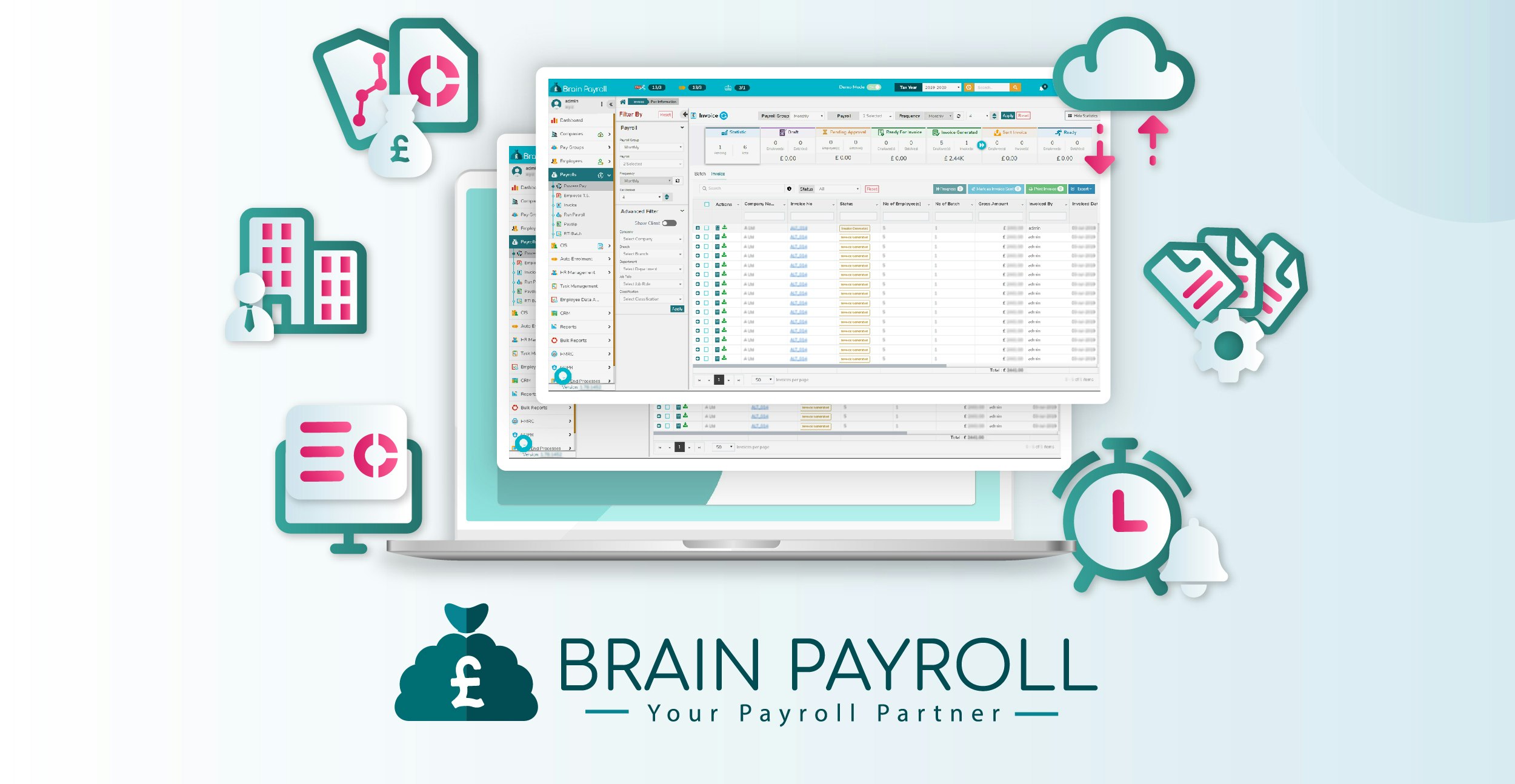 Brain Payroll UK Limited  - Main product screenshot demonstrating key features and user interface