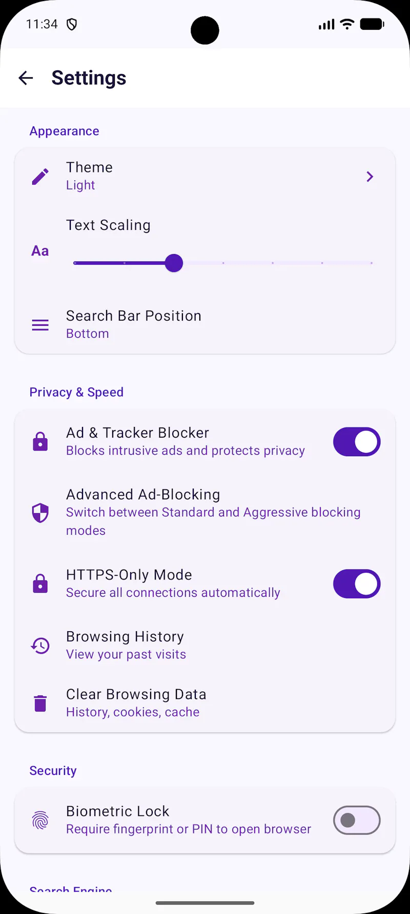 Porus Browser screenshot 9
