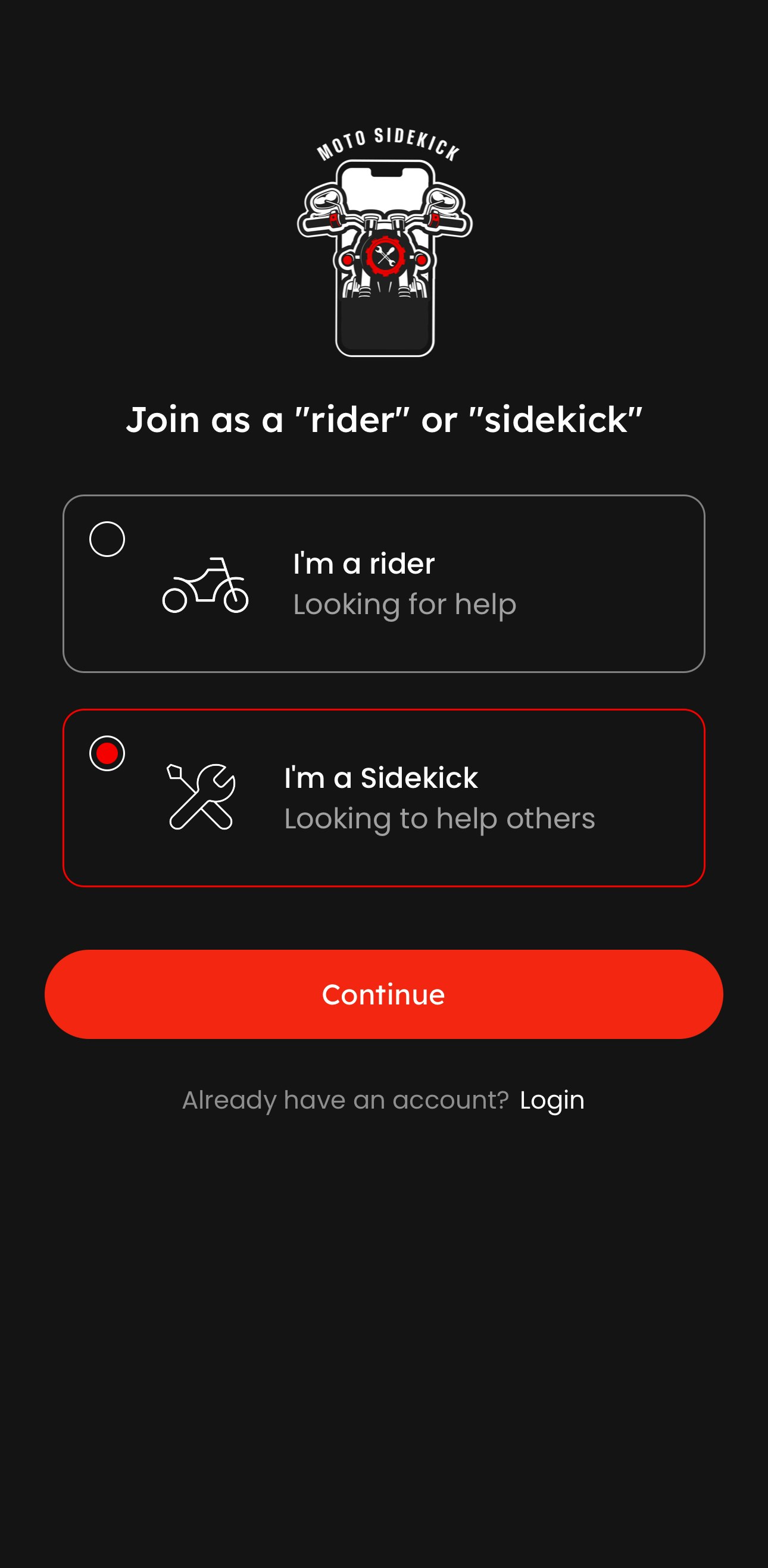Motosidekick - Moto binicileri için Upwork medya 4