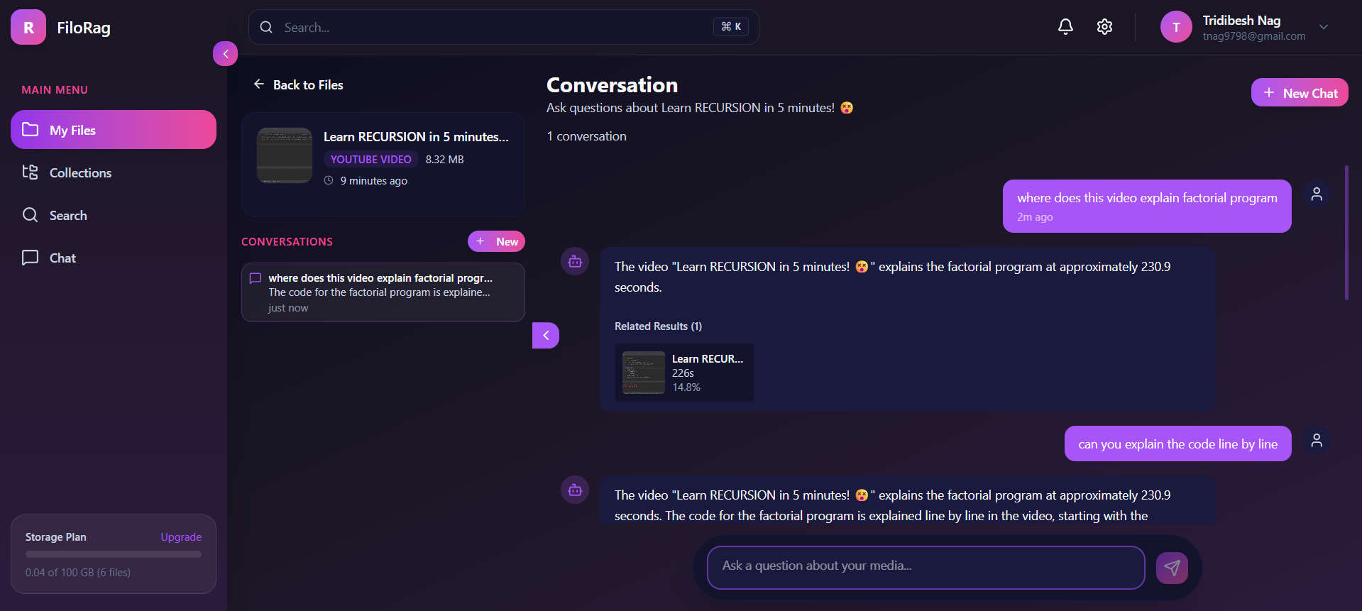 Filorag — Search Inside Any Video gallery image