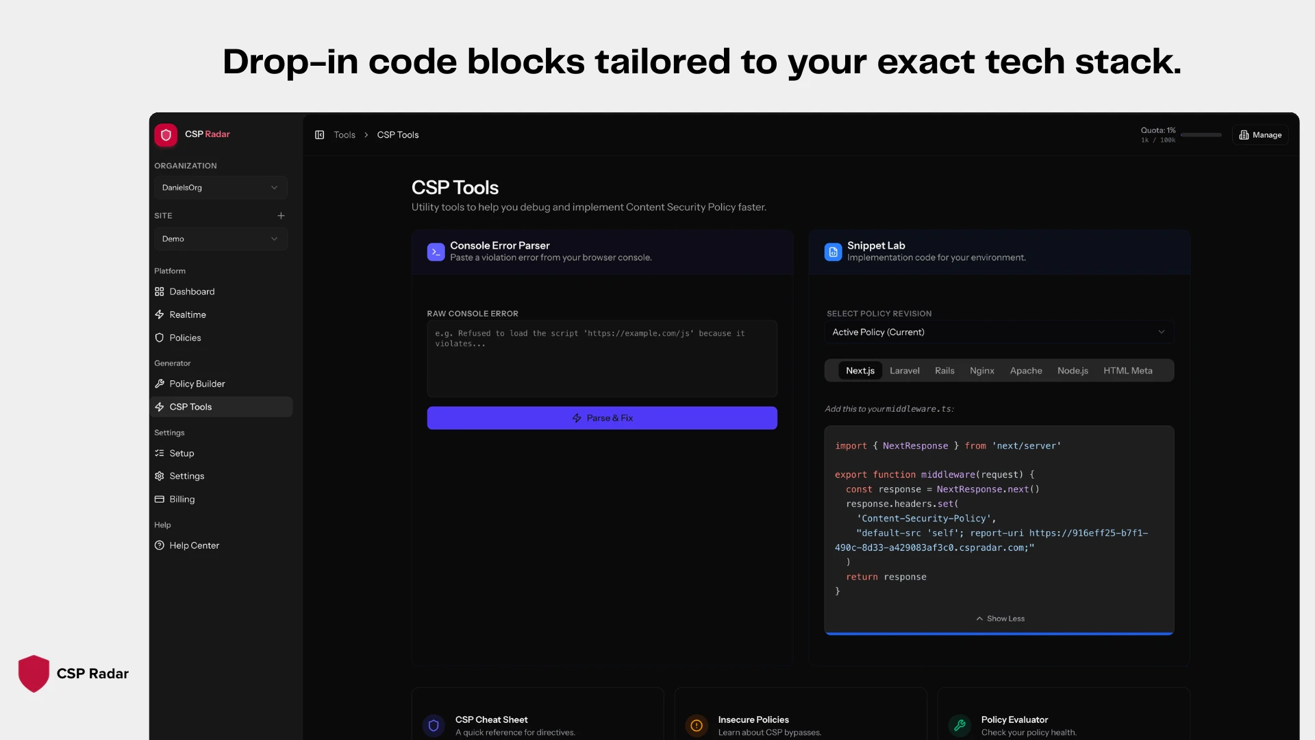 CSP Radar screenshot 5