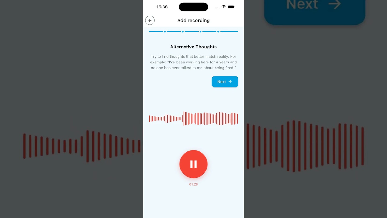 Voice CBT diary with offline AI screenshot 1 (video preview)