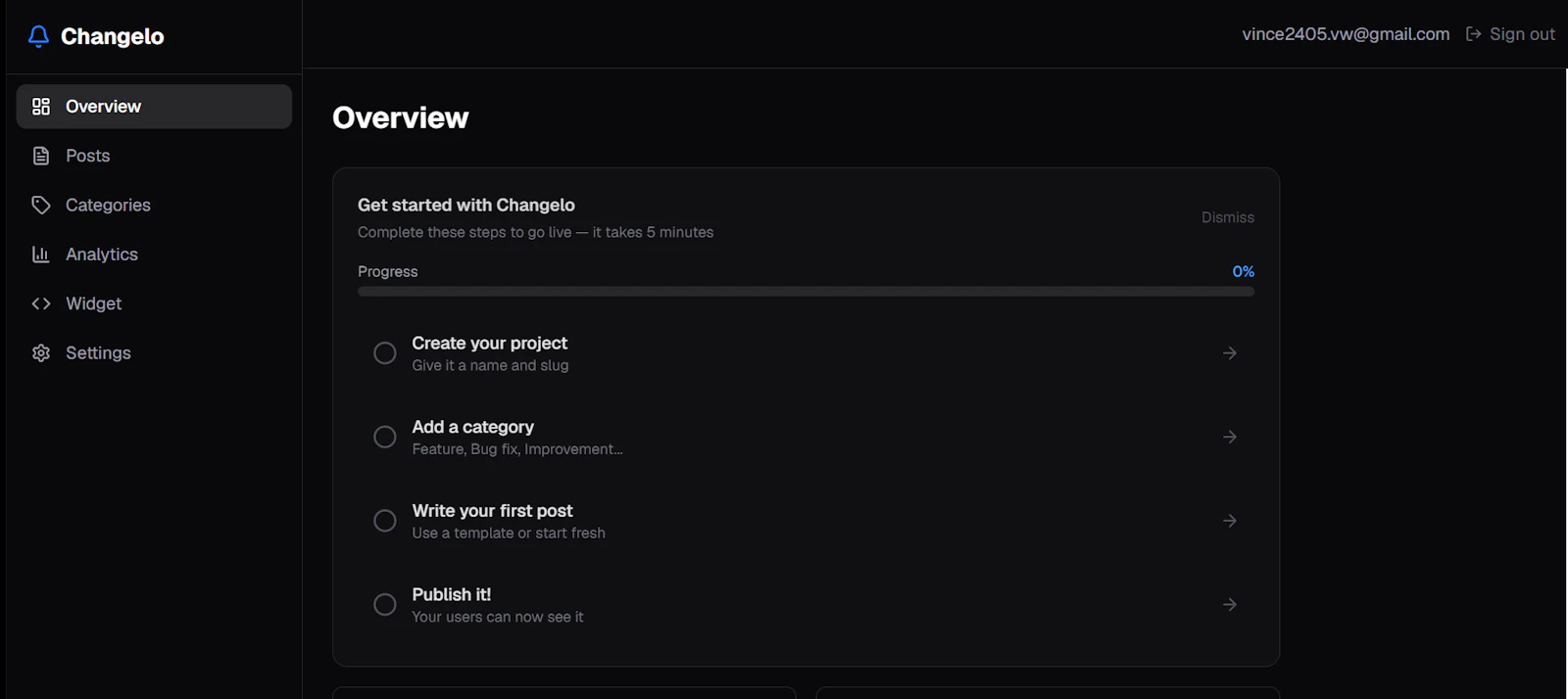 Changelo screenshot 2
