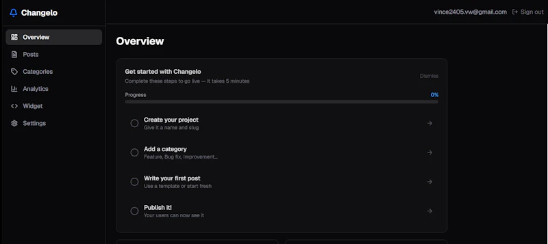 Changelo screenshot 2