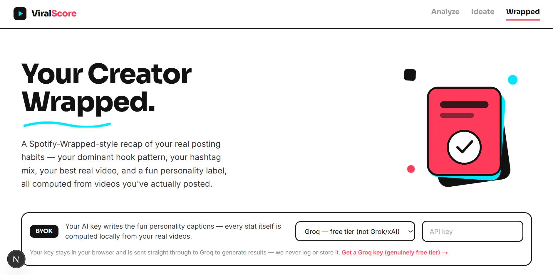 TikTok Viral Score - Retention Analyzer gallery image