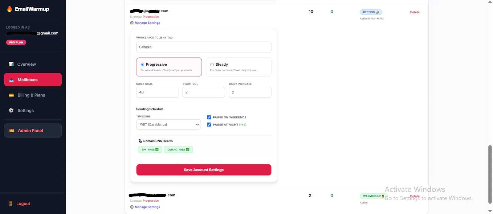 EmailWarmup screenshot 4