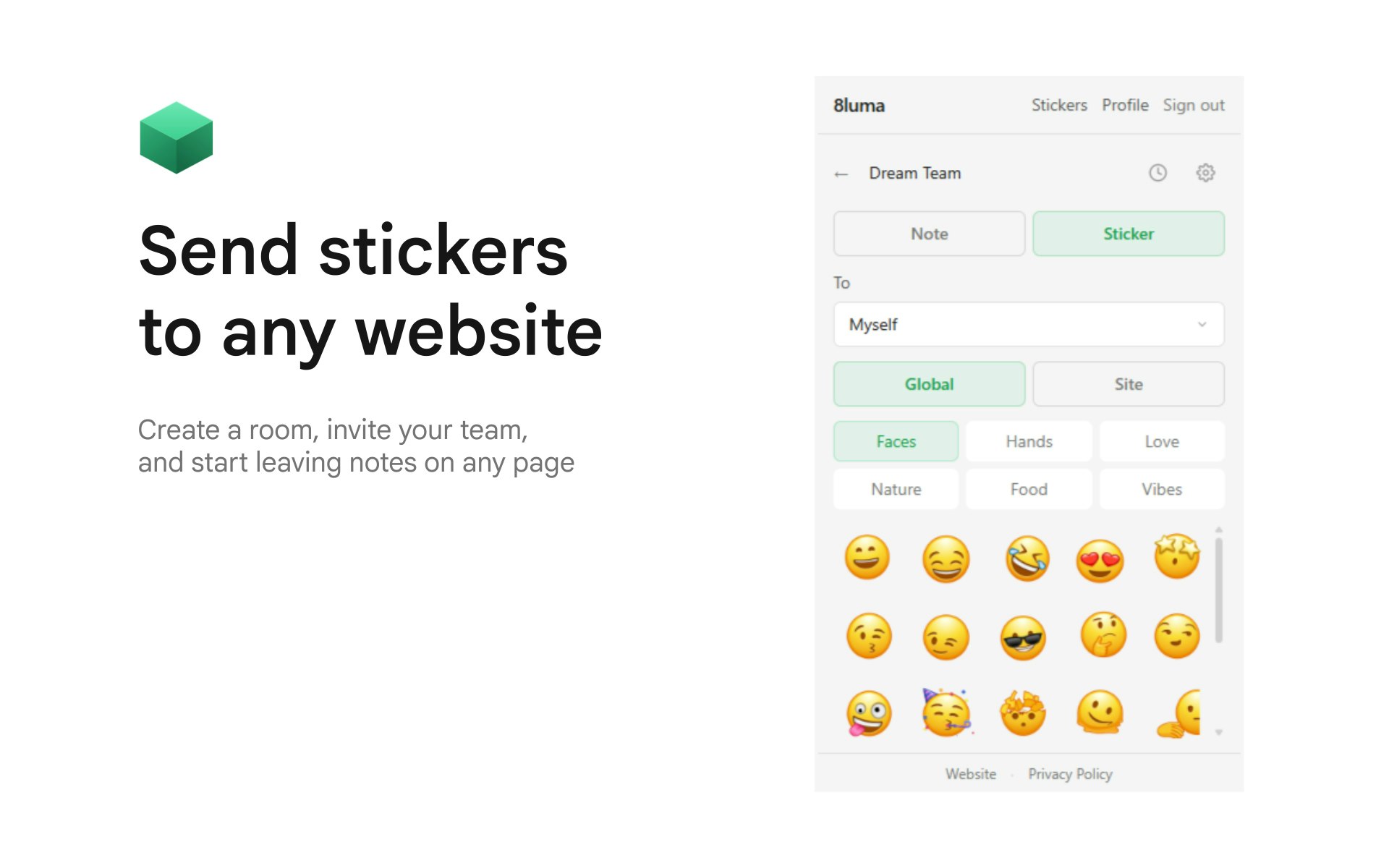 8luma: Send Browser Notes & Stickers gallery image
