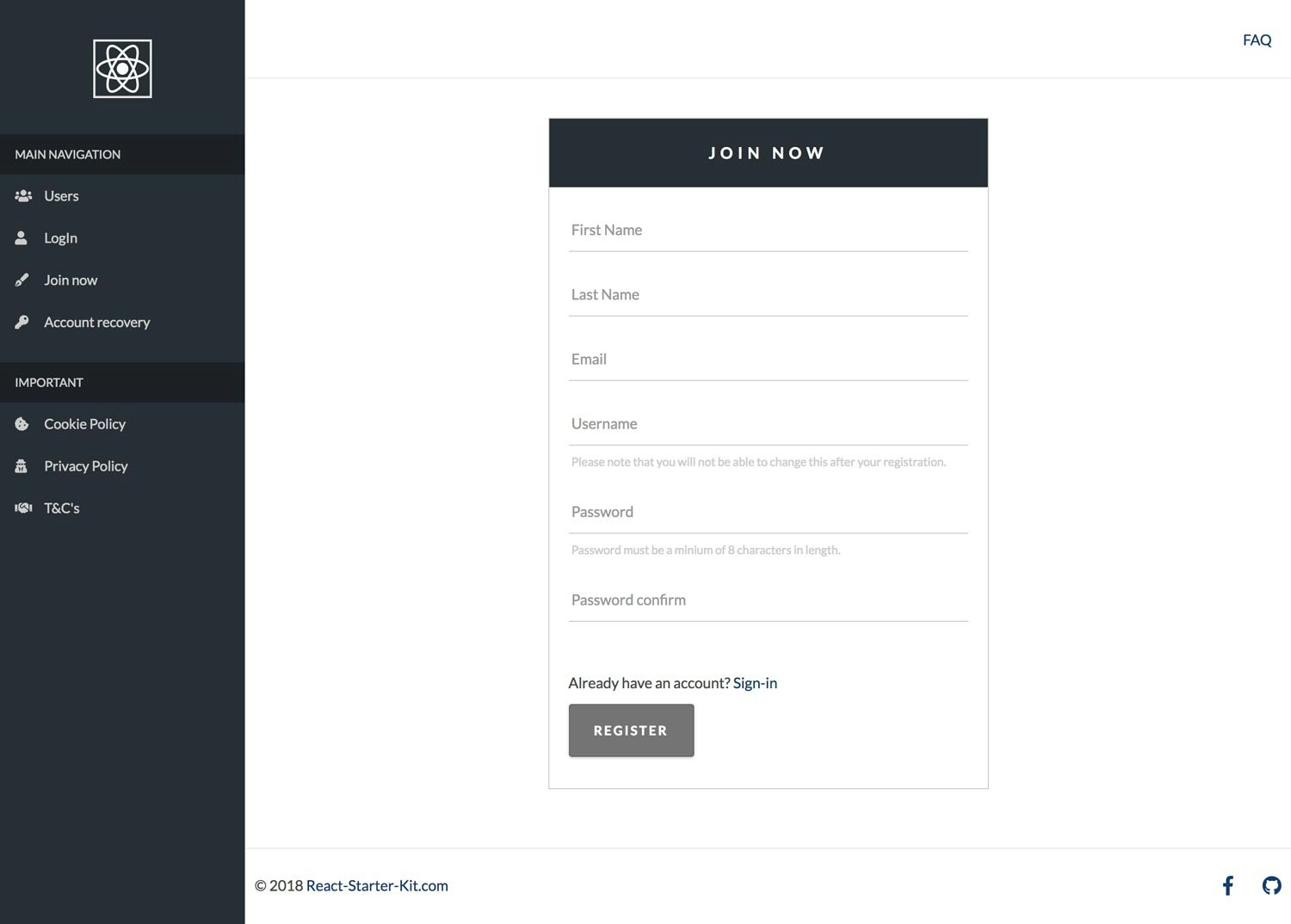 Github - Open Source Universal User Registration System – NodeJS React Apollo GraphQL JWT MongoDB gallery image