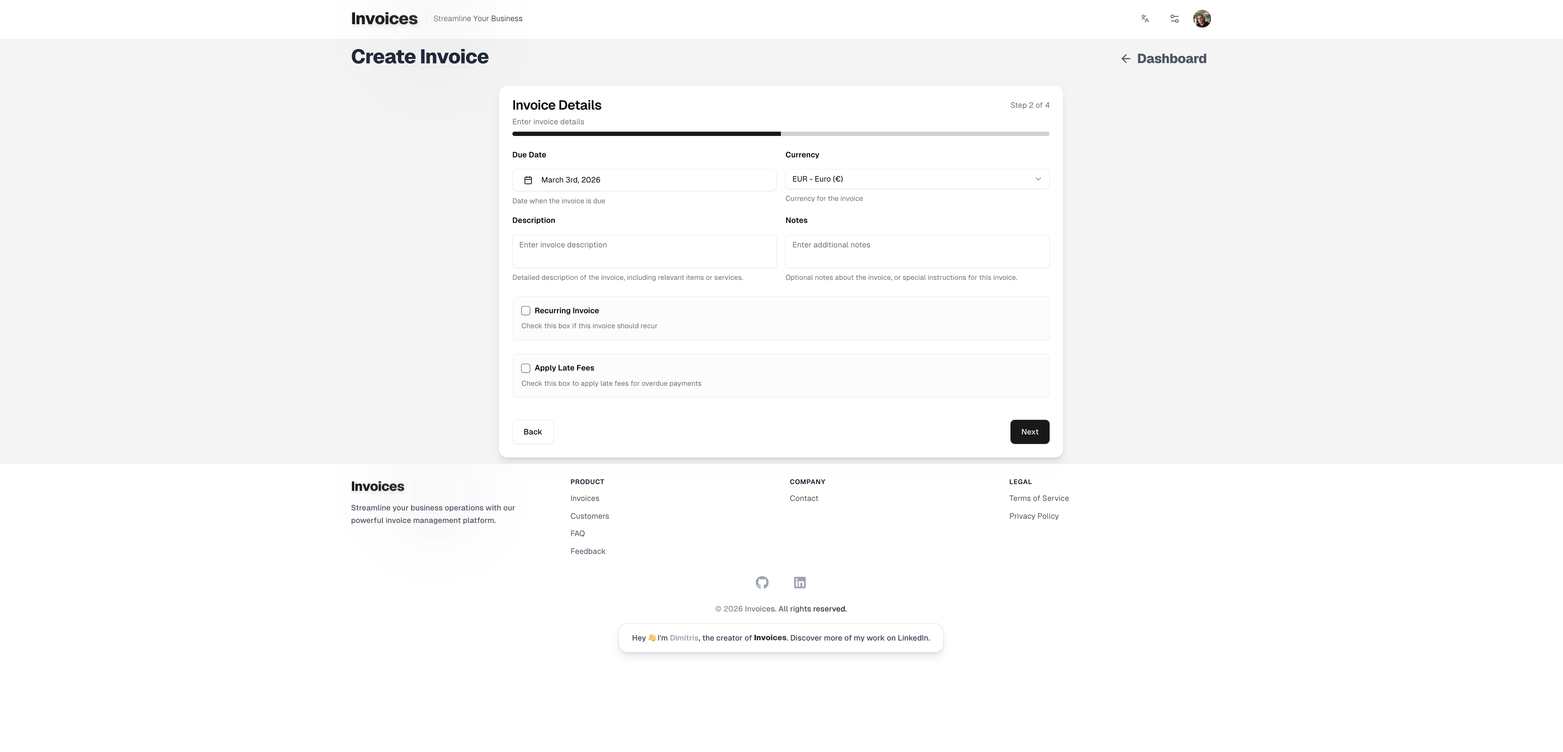 Create & manage professional invoices - Screenshot 2 showing product features and functionality
