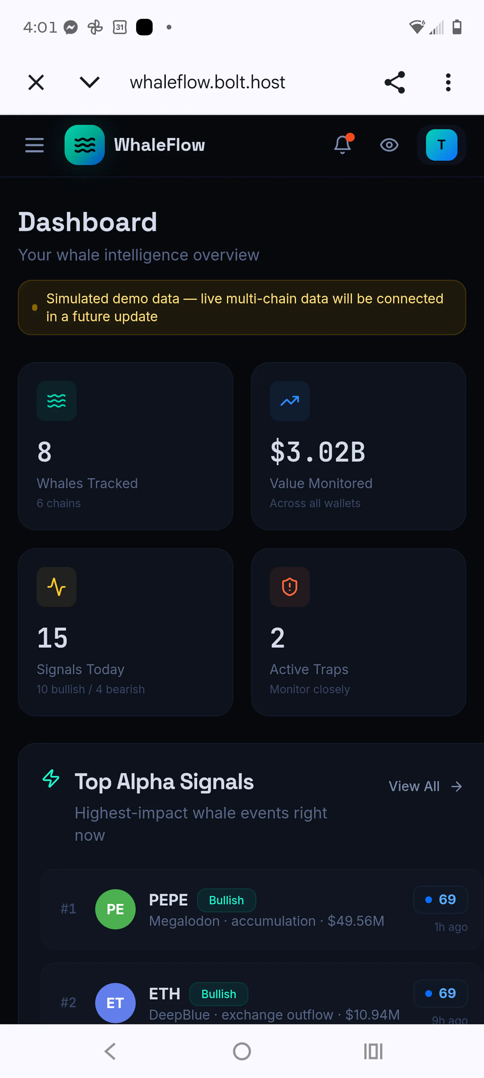 Whaleflow screenshot 1