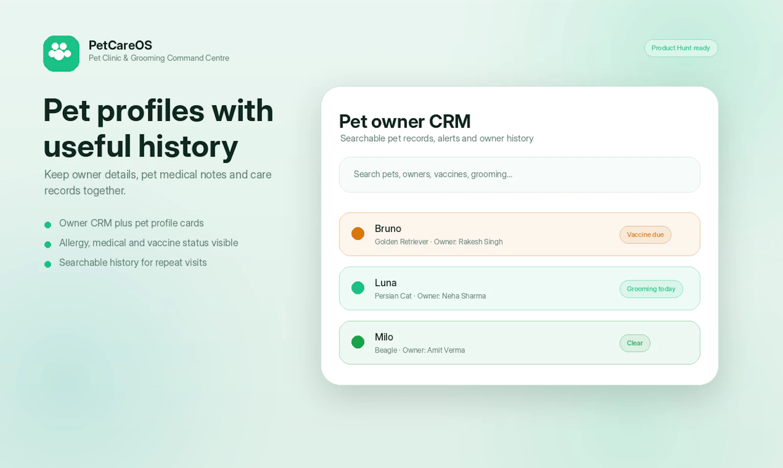 PetCareOS — Pet Clinic Command Centre screenshot 6