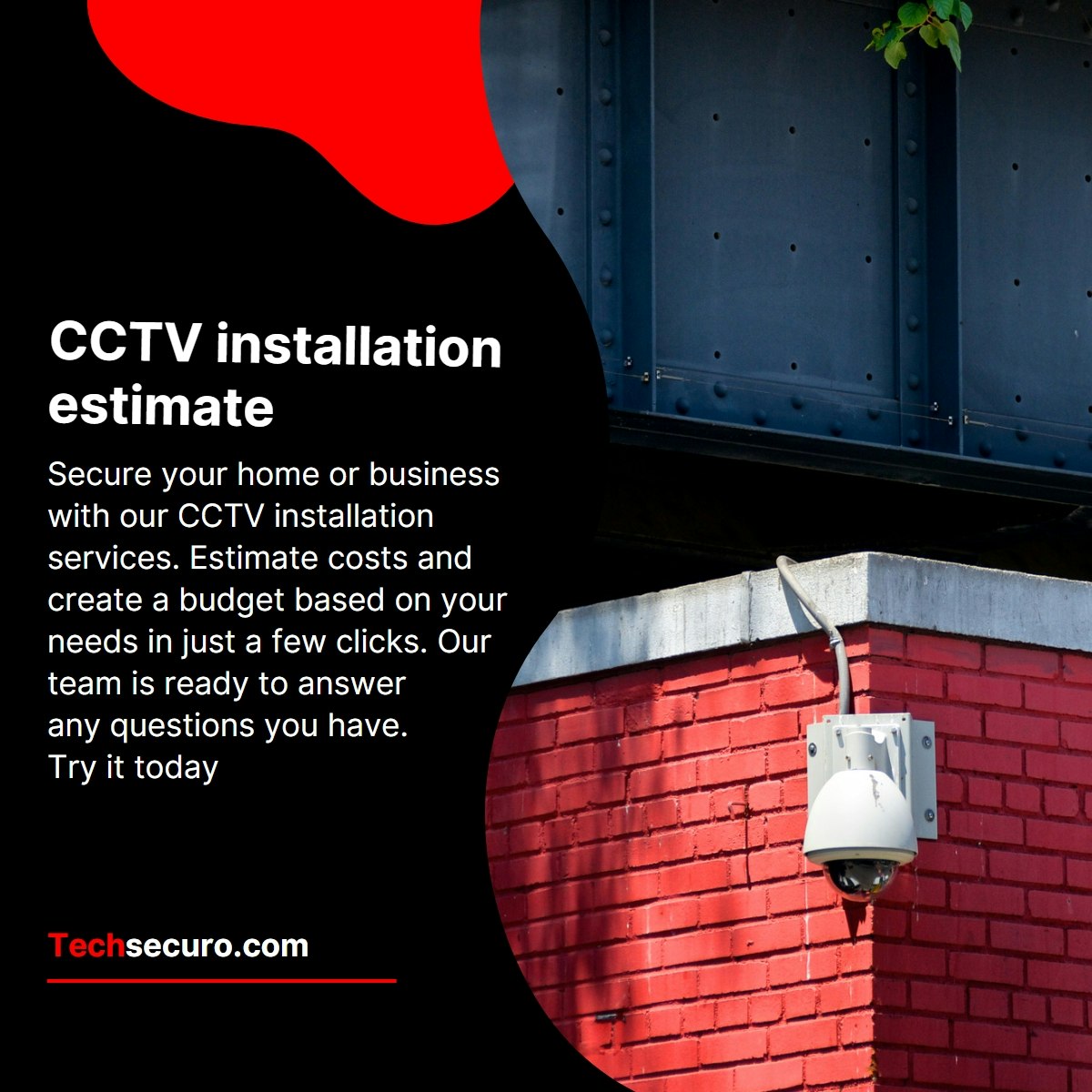 Calculadora de custo de instalação do CCTV