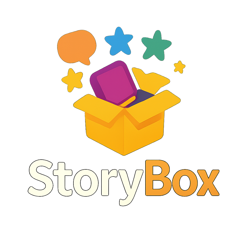 StoryBox - personalized stories - Product Hunt launch logo and brand identity