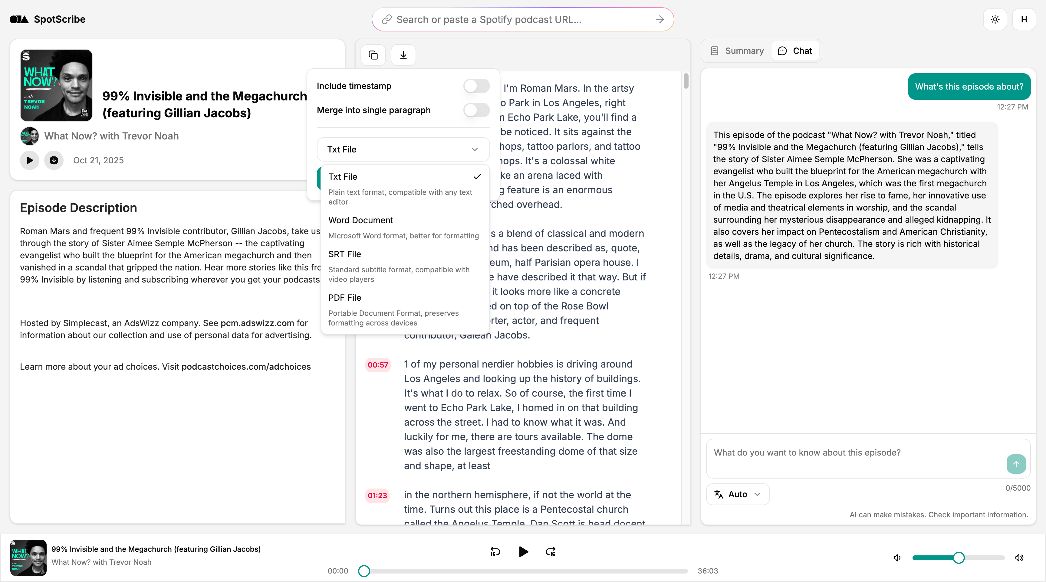 SpotScribe gallery image