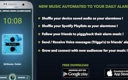 Trigga : Music Streaming Social Alarm Clock for Spotify media 2