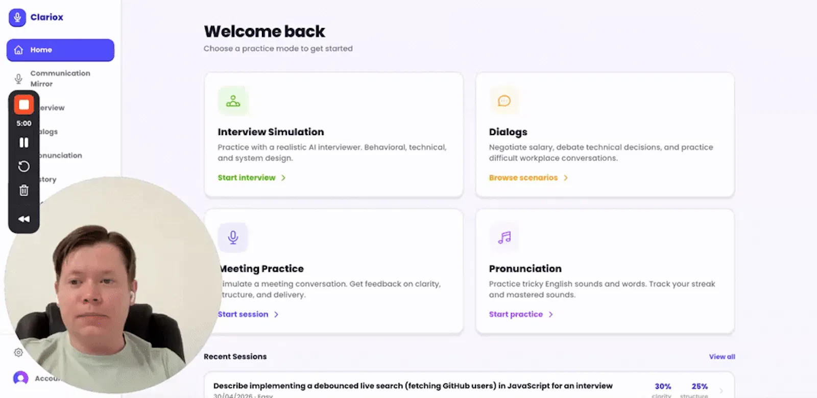 Clariox screenshot 1 (video preview)