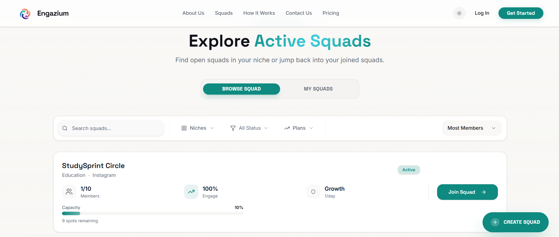 Engazium - Main product screenshot demonstrating key features and user interface