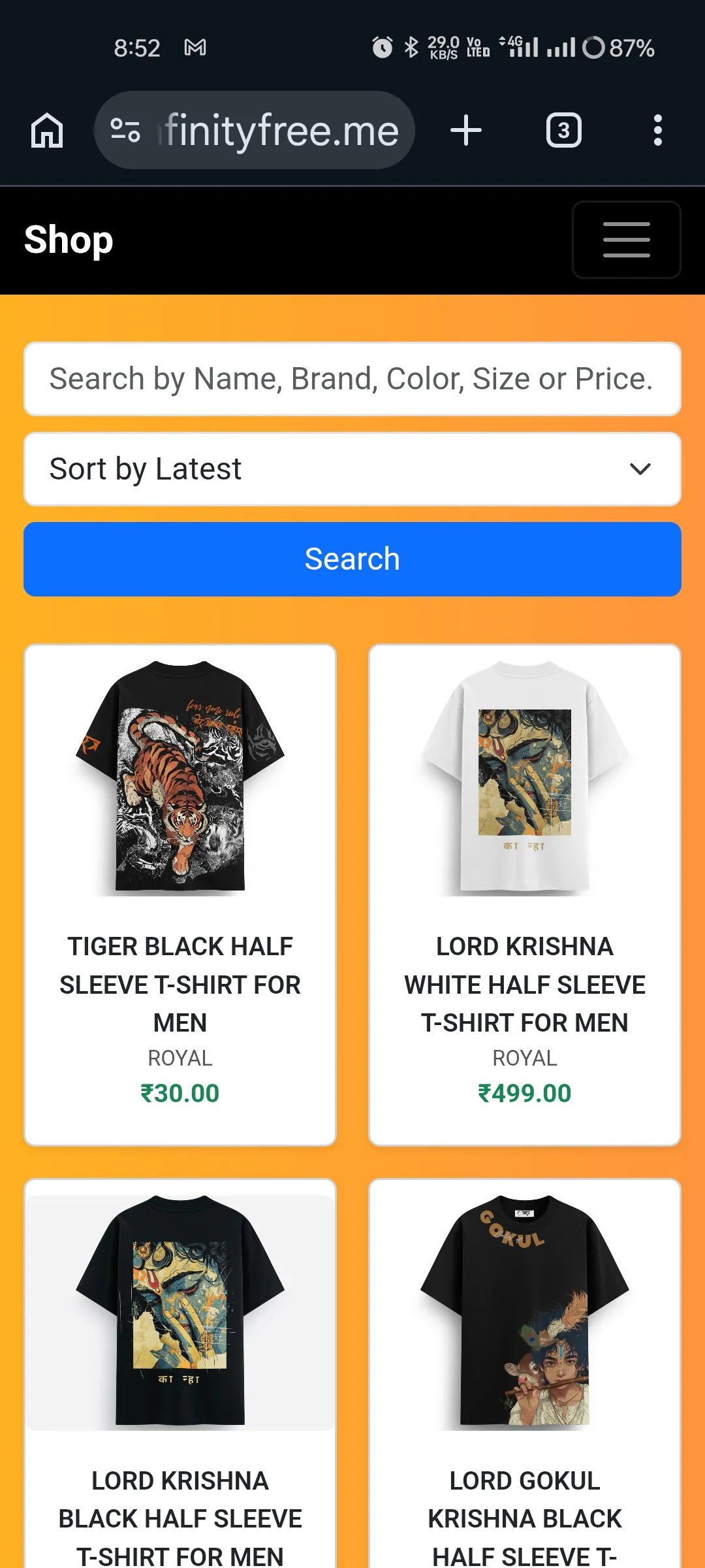 Royal Online Shopping website  gallery image