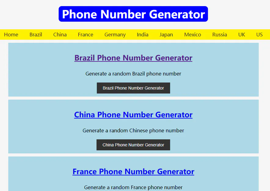 GenPhoneNumber gallery image