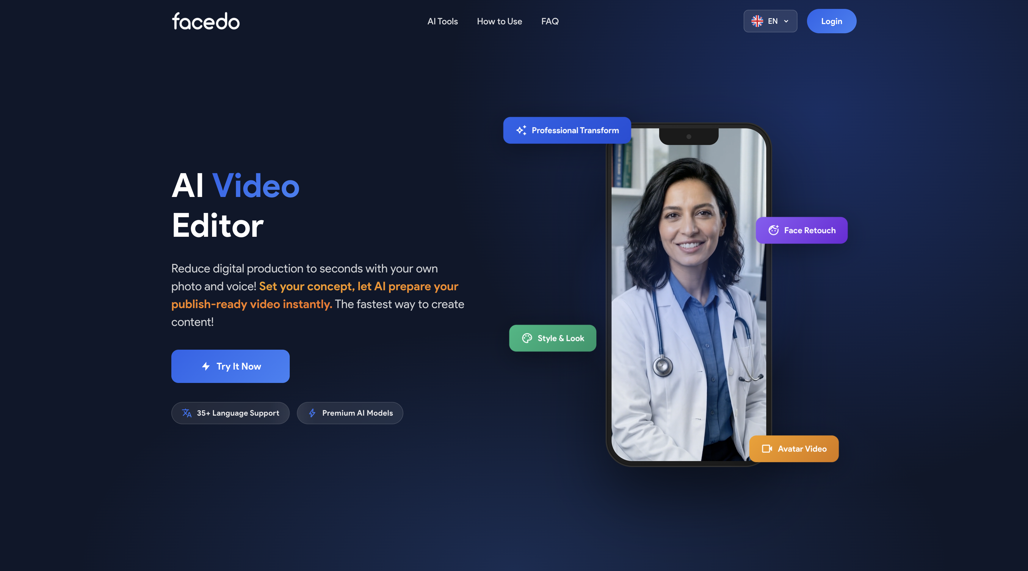 Facedo - Screenshot 2 showing product features and functionality