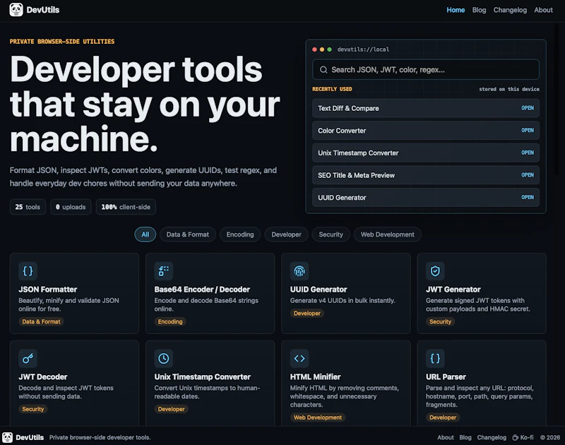 DevUtils screenshot 1