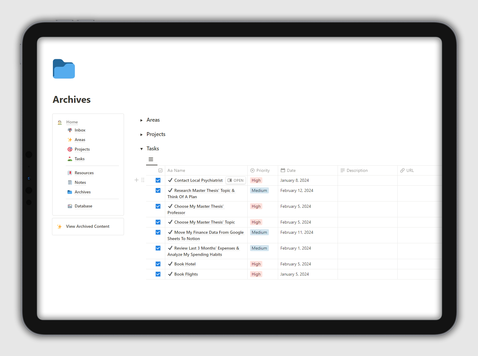 Notion Second Brain gallery image