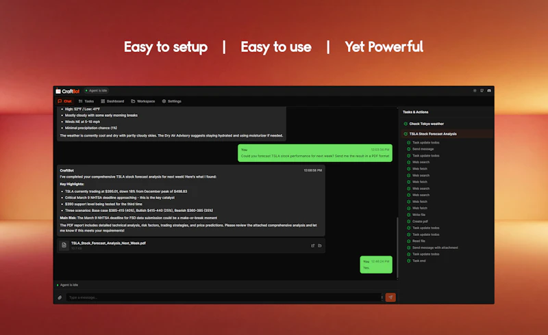 CraftBot screenshot 3