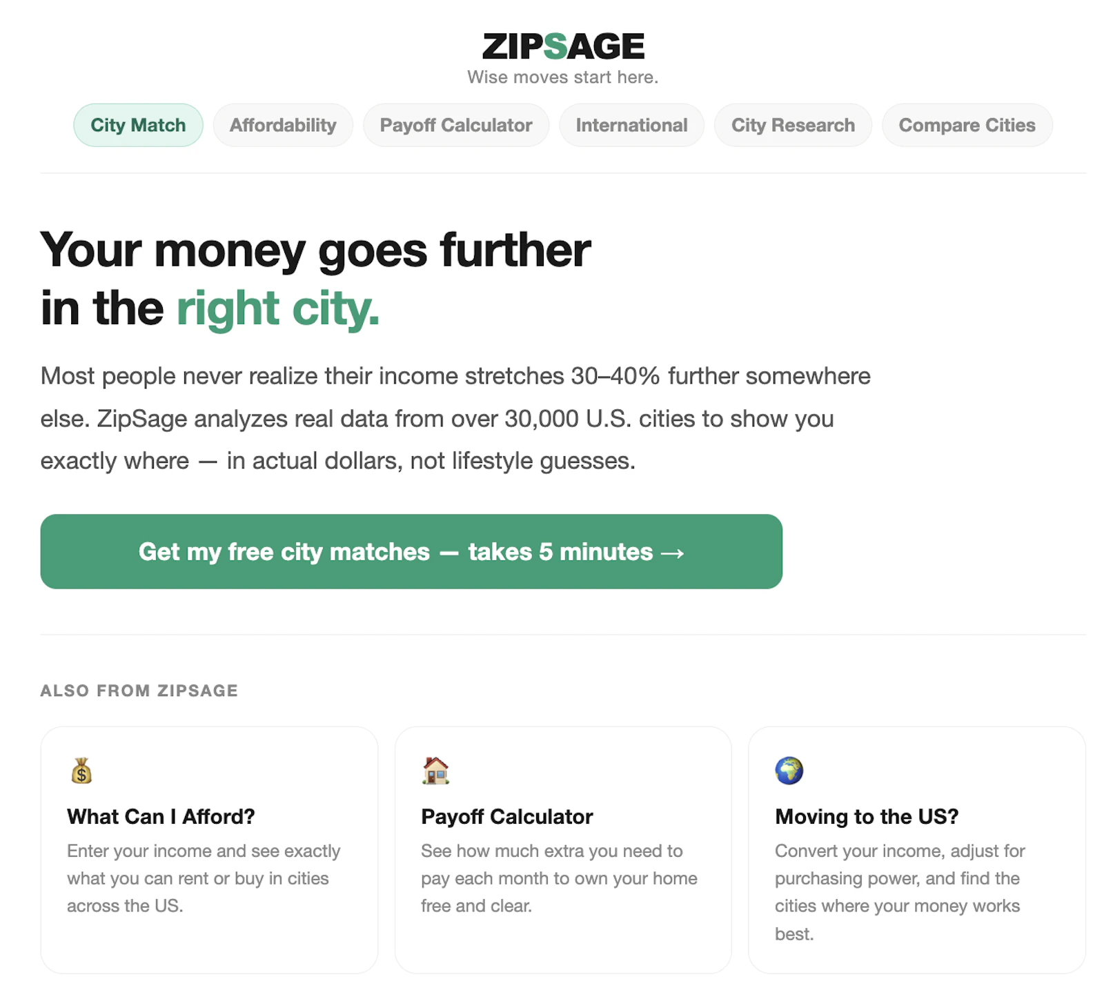 ZipSage — Wise moves start here screenshot 2