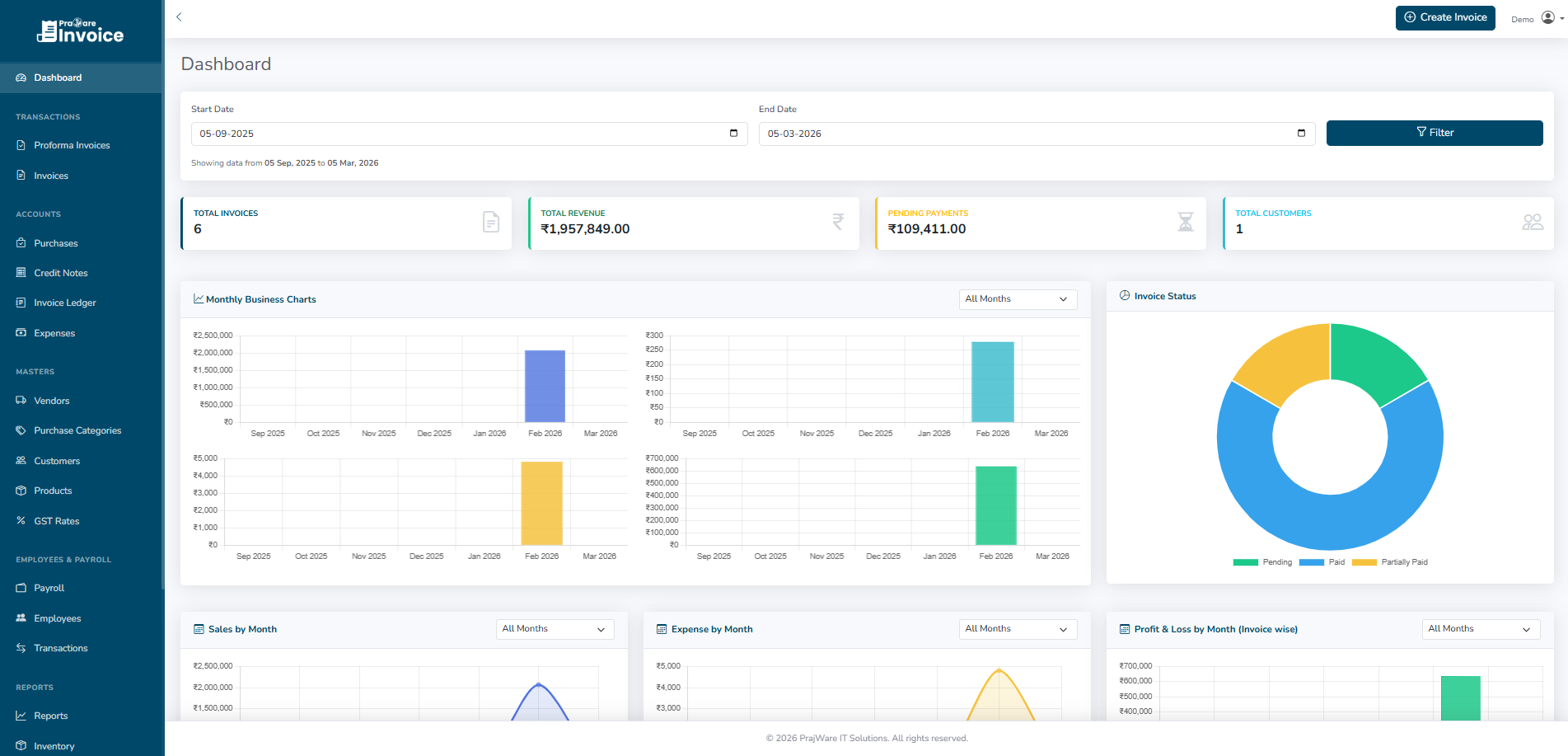 Prajware Invoice gallery image