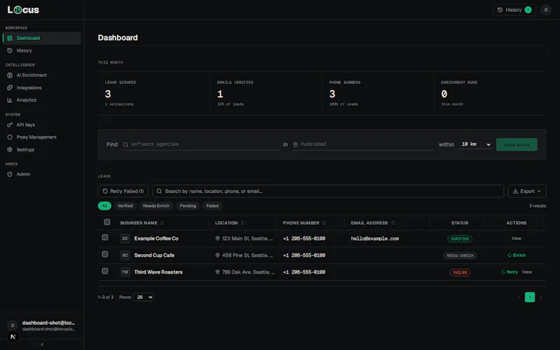 Locus screenshot 1
