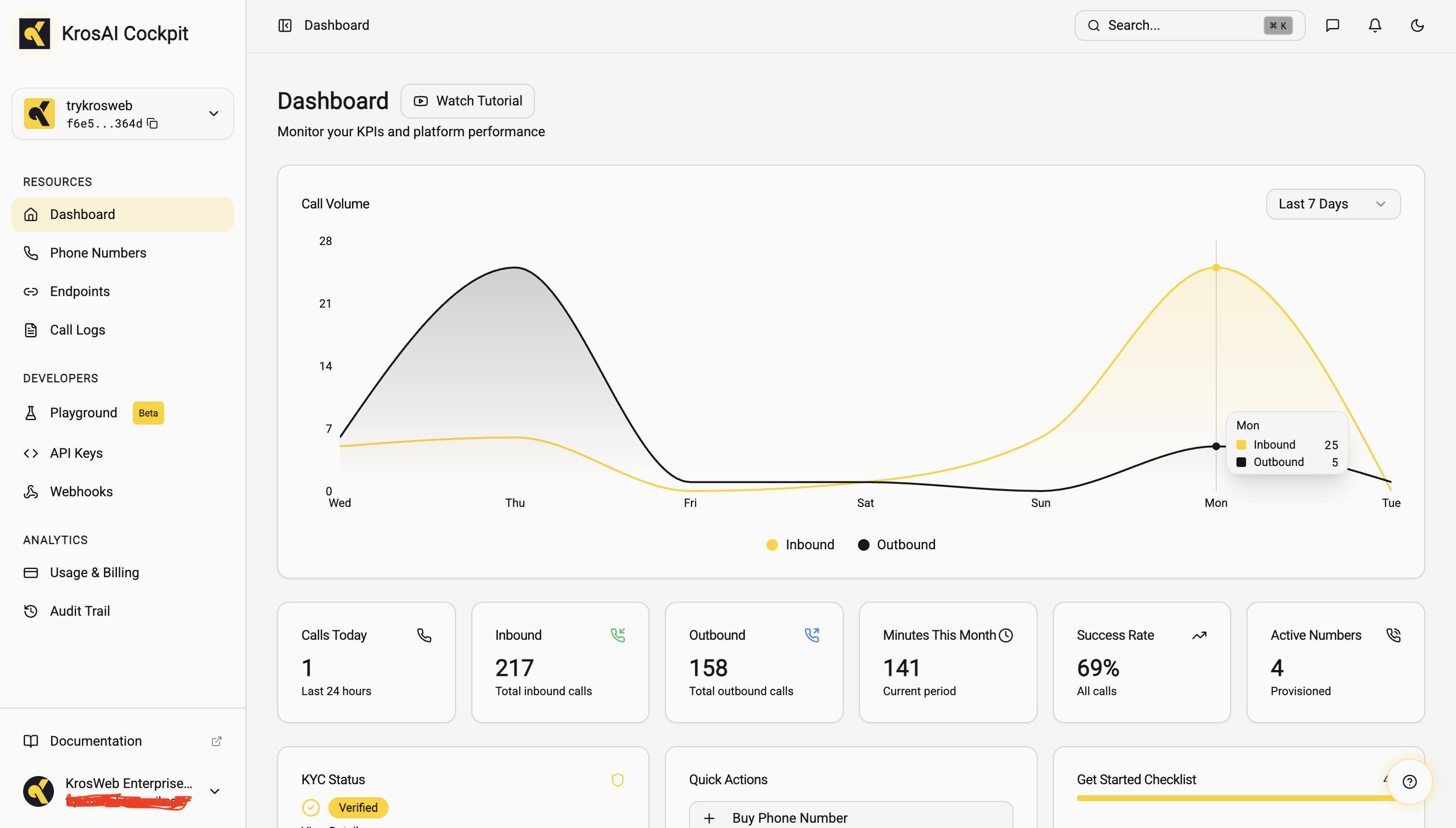 KrosAI - Screenshot 2 showing product features and functionality