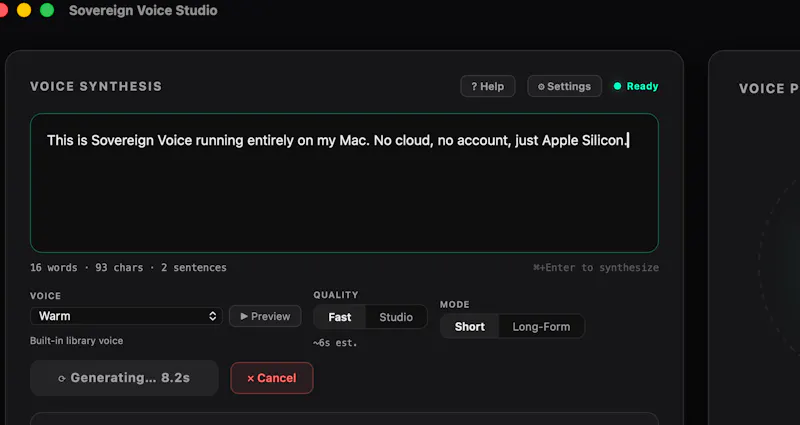 Sovereign Voice screenshot 3