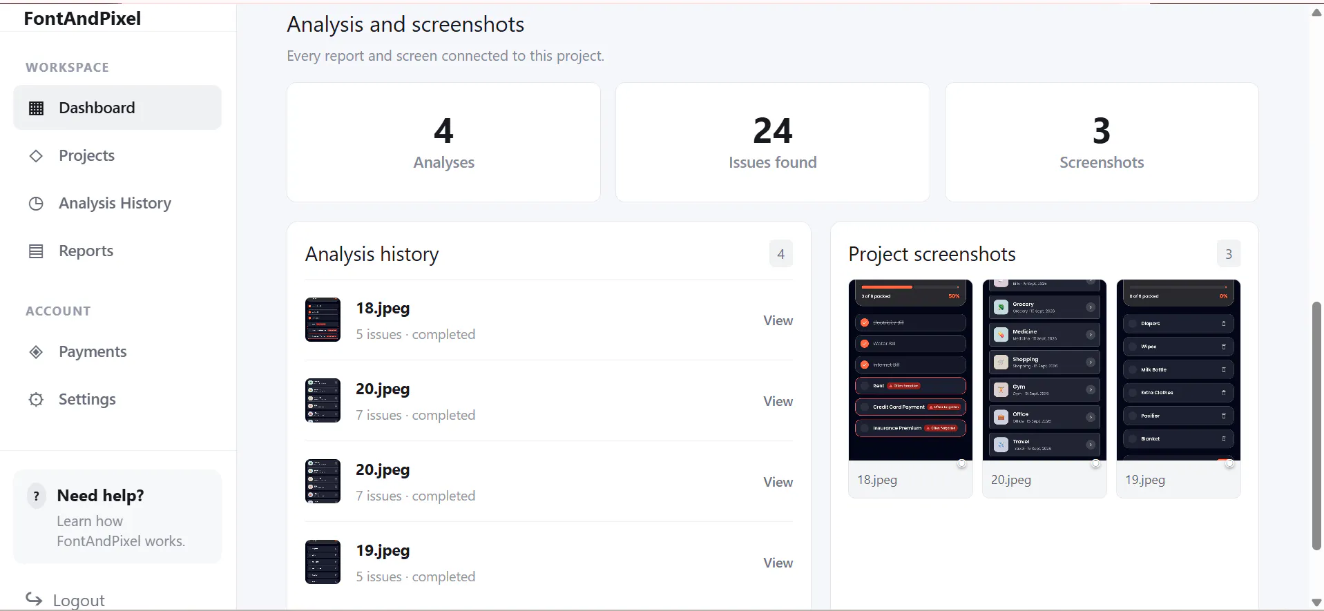 FontAndPixel — Precision UI review gallery image
