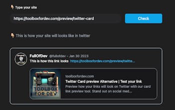 Twitter Card Preview gallery image