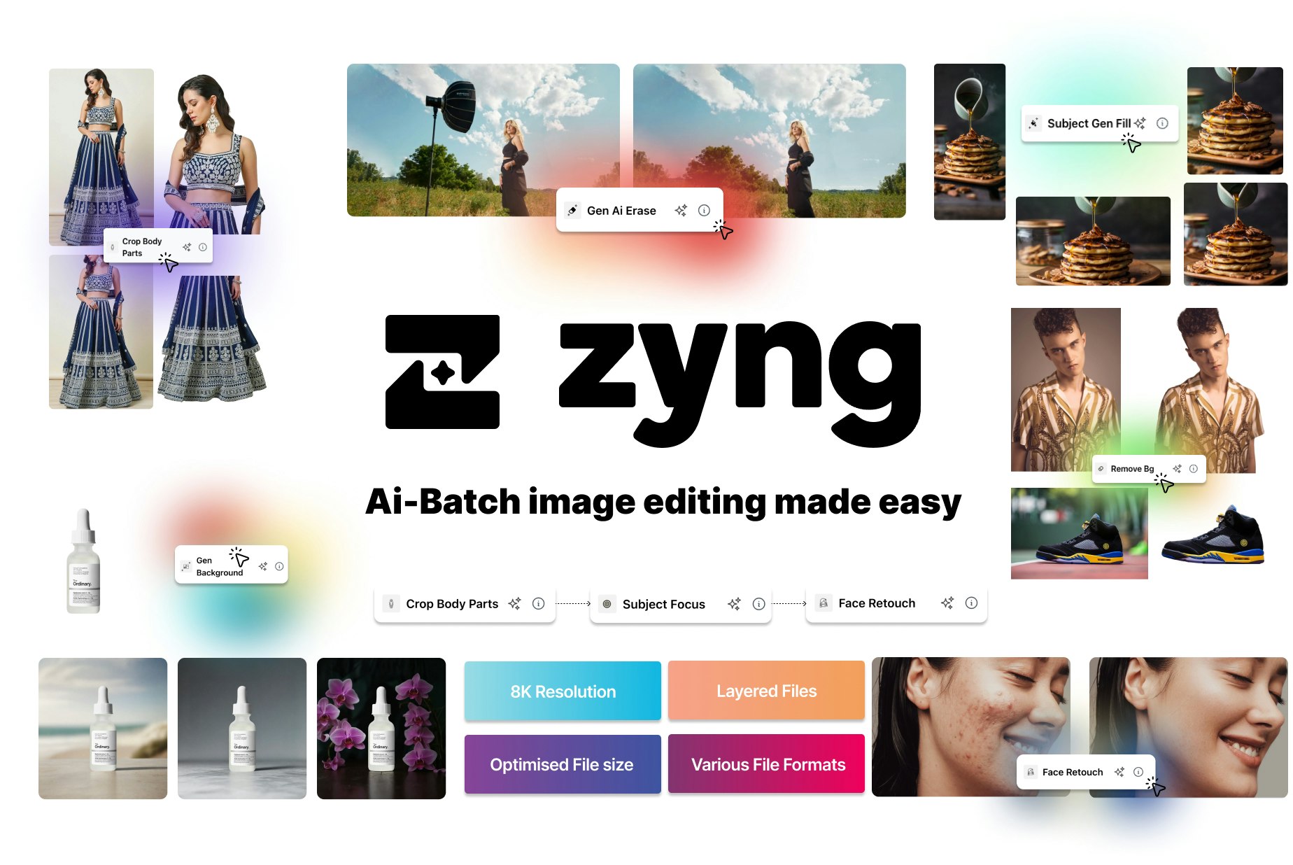 startuptile ZYNG Ai-Ai powered batch image editing with workflow execution