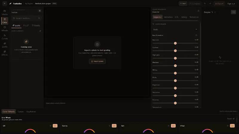 Featherline — Professional Color Grader  screenshot 4