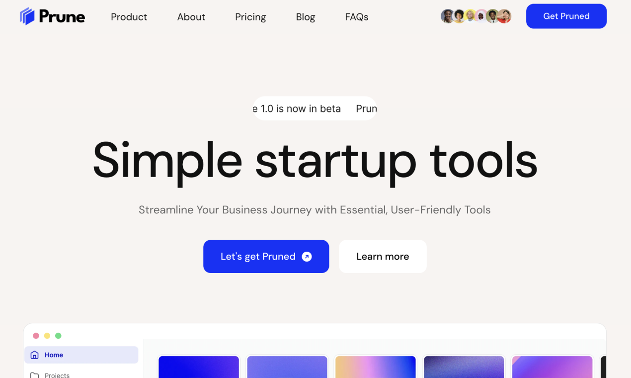 startuptile Prune-Simple content tools for startups