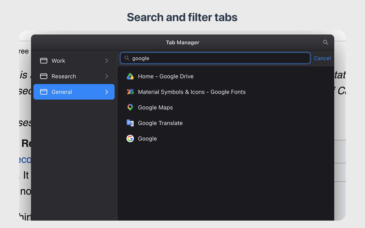 Tab Manager gallery image