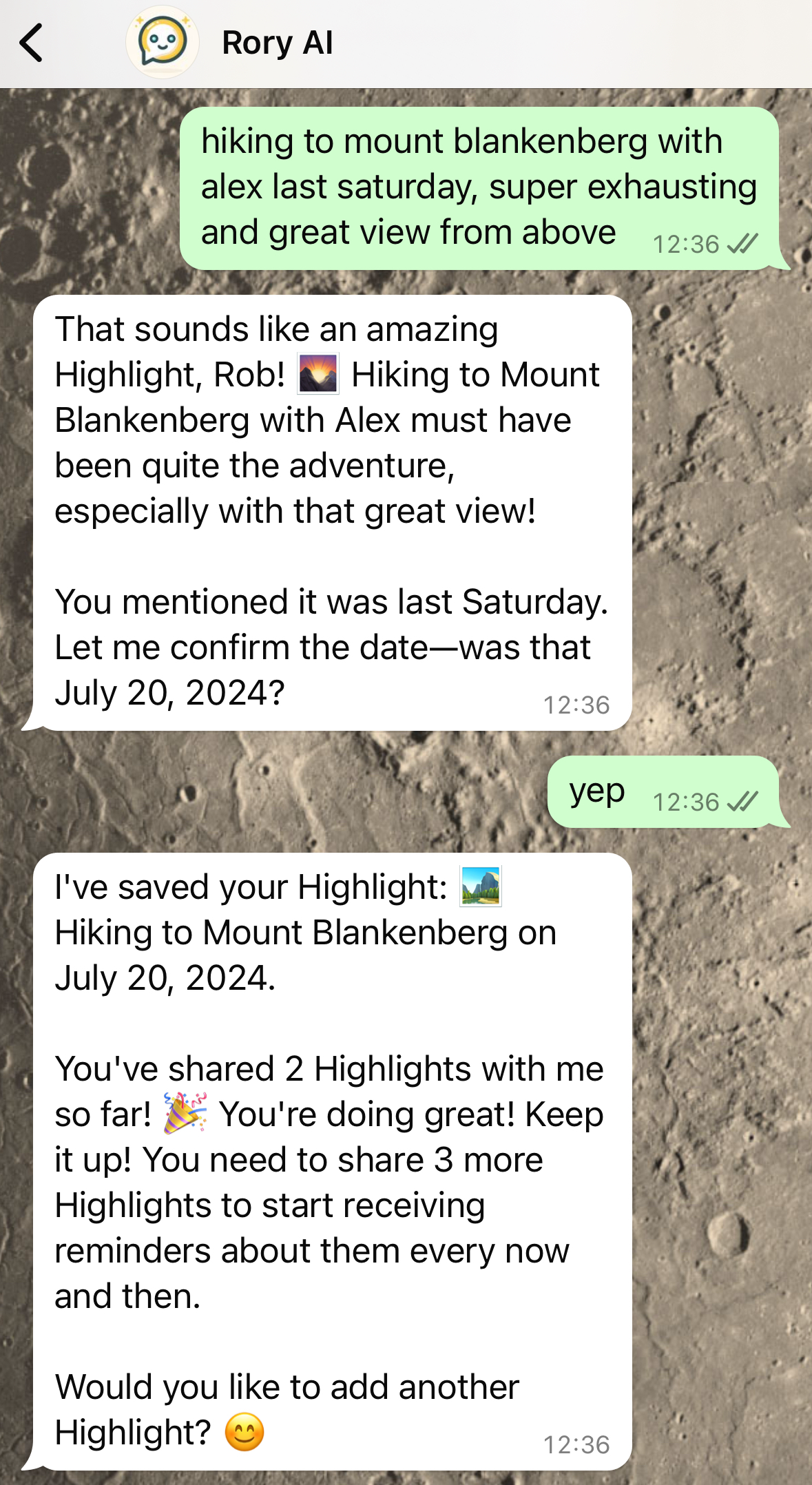 Rory AI [beta] - AI Journaling Companion gallery image