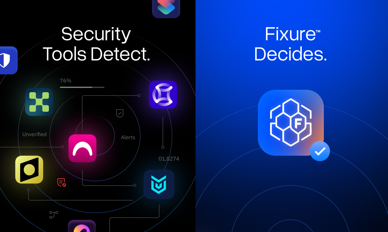 Fixure | Security Decision Intelligence - Main product screenshot demonstrating key features and user interface