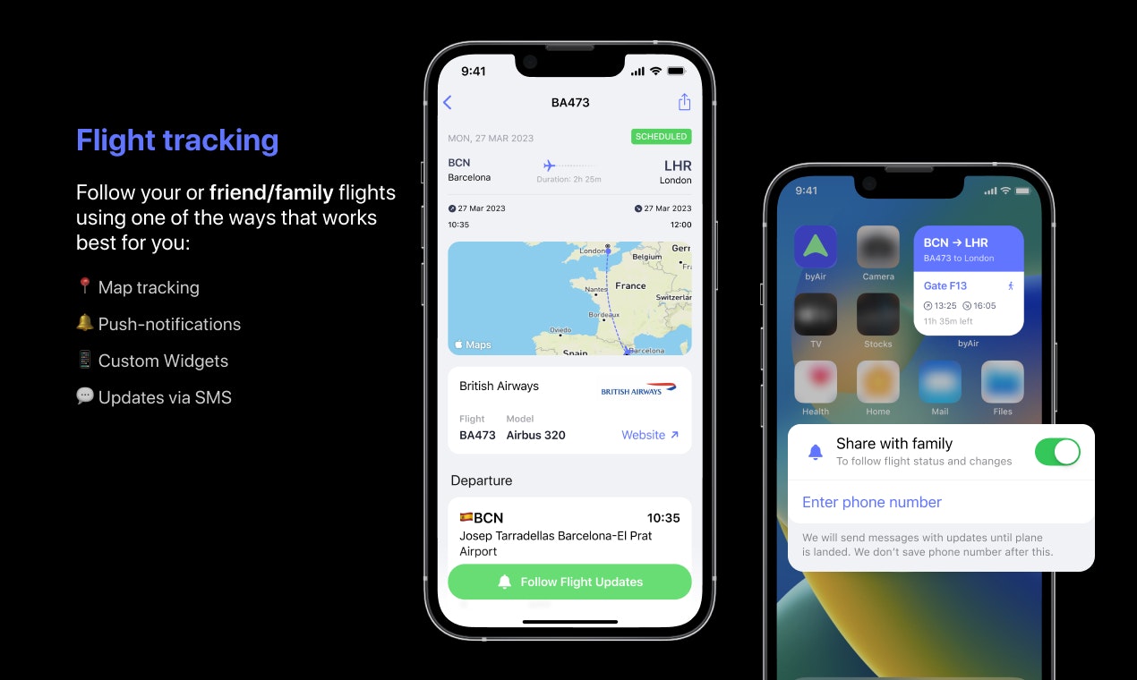 byAir Travel App - Flight tracking and airport navigation media 3