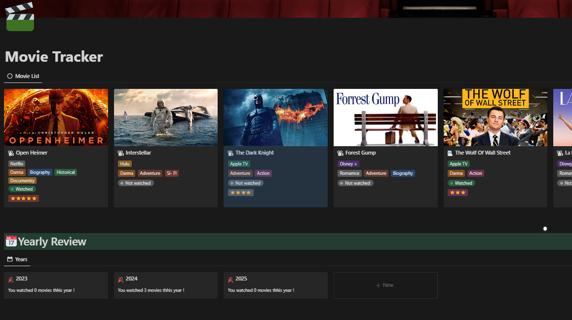 Notion Movie Tracker gallery image
