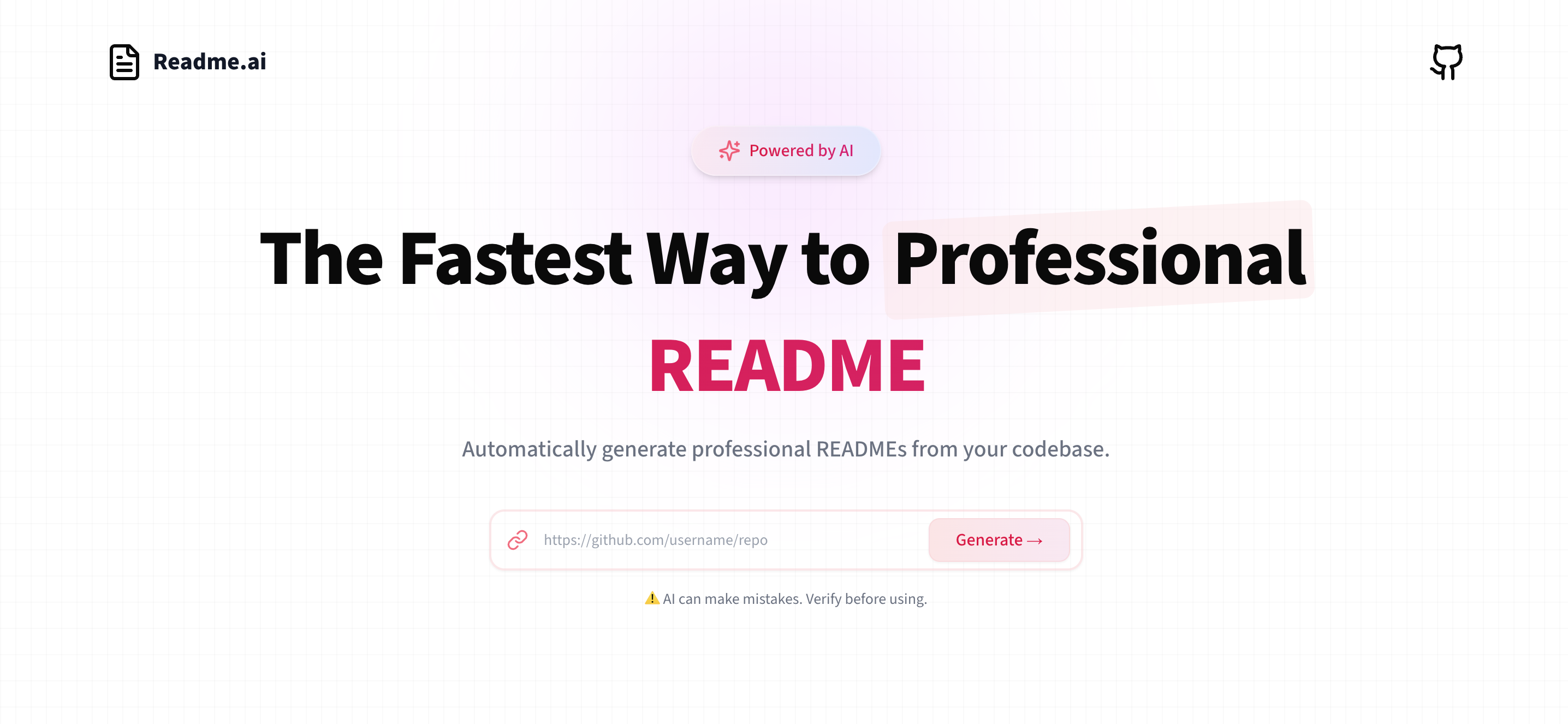 Readme.ai - Crea file di readme professionali senza sforzo in un clic. media 2