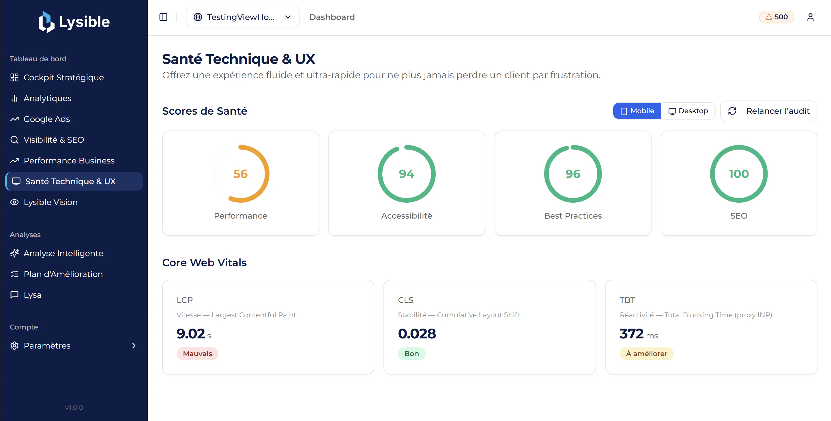 Lysible - Outil d'Analyse de Données Web screenshot