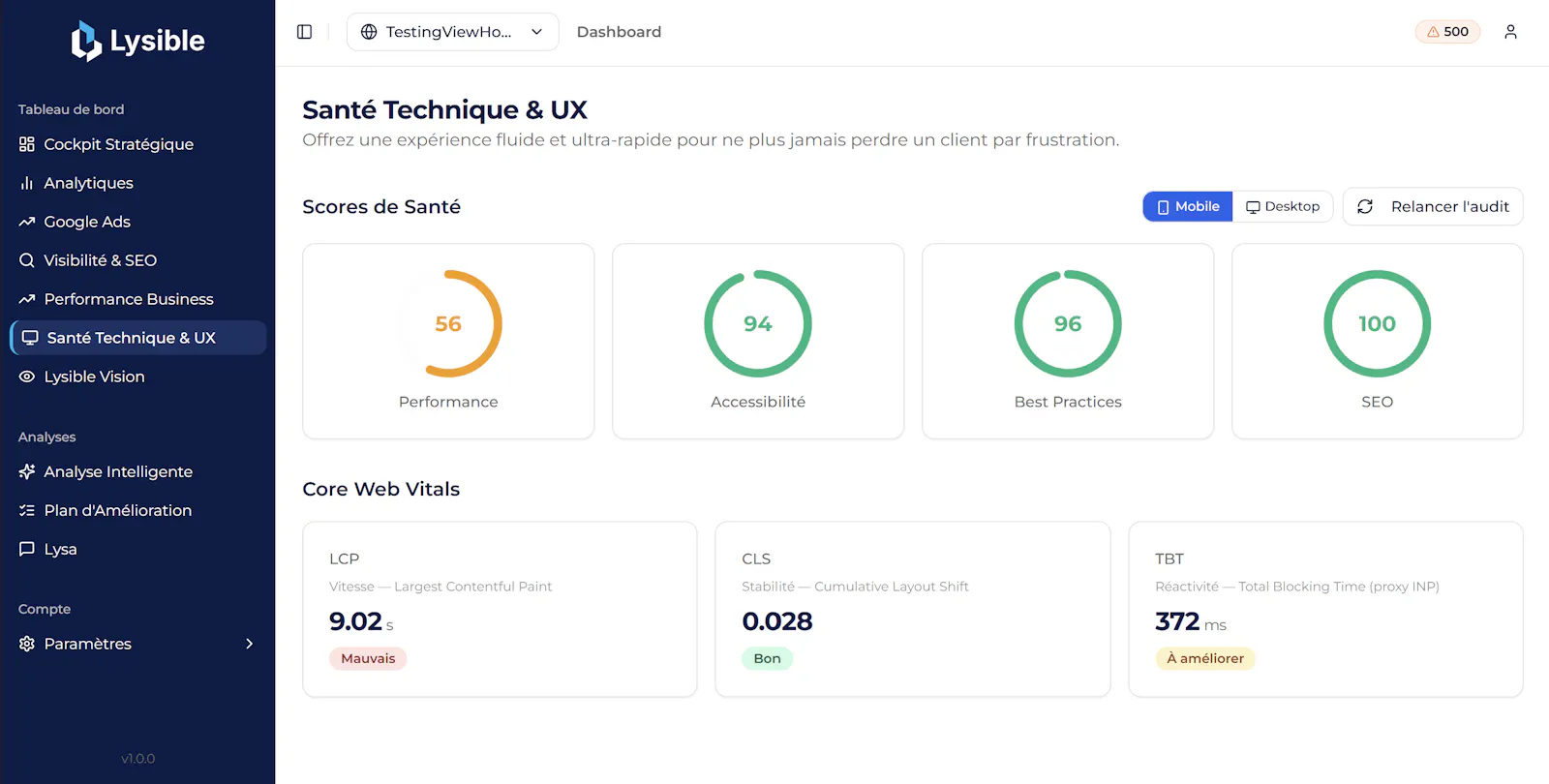Lysible - Outil d'Analyse de Données Web screenshot 1
