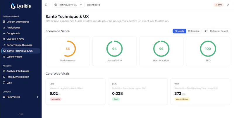 Lysible - Outil d'Analyse de Données Web screenshot 1