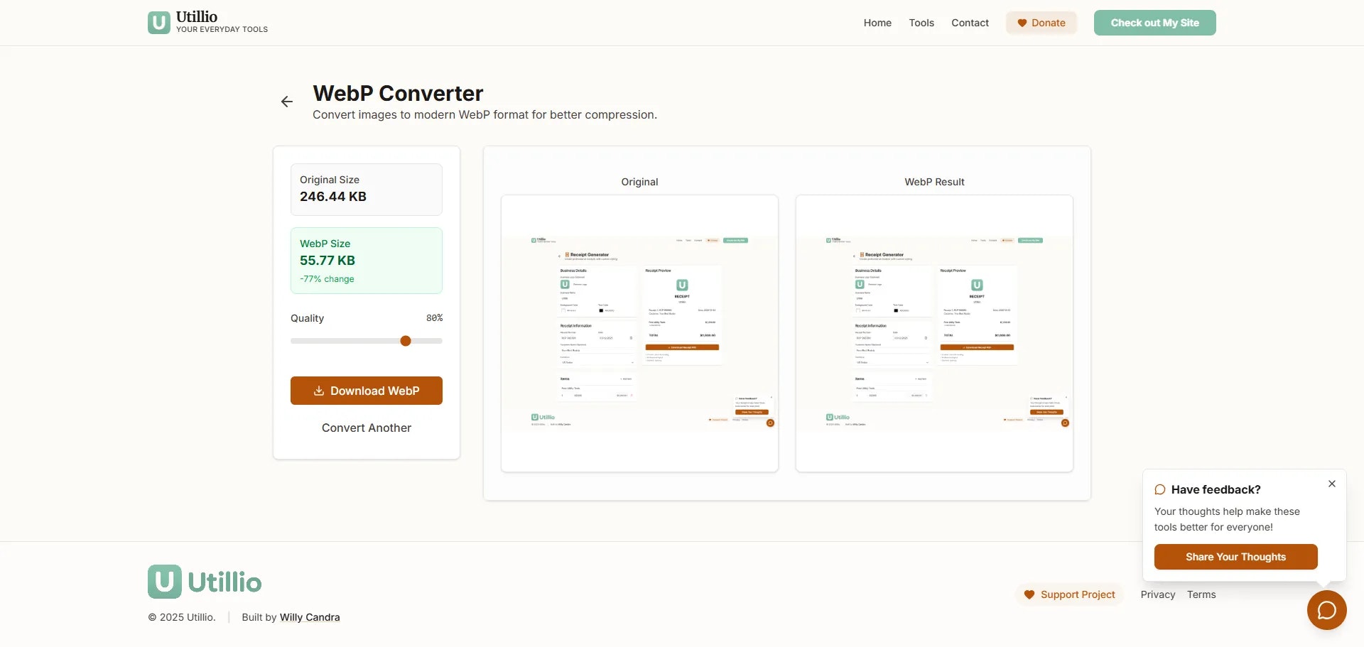 Utillio, Your Free Tools without hassle - Screenshot 3 showing product features and functionality