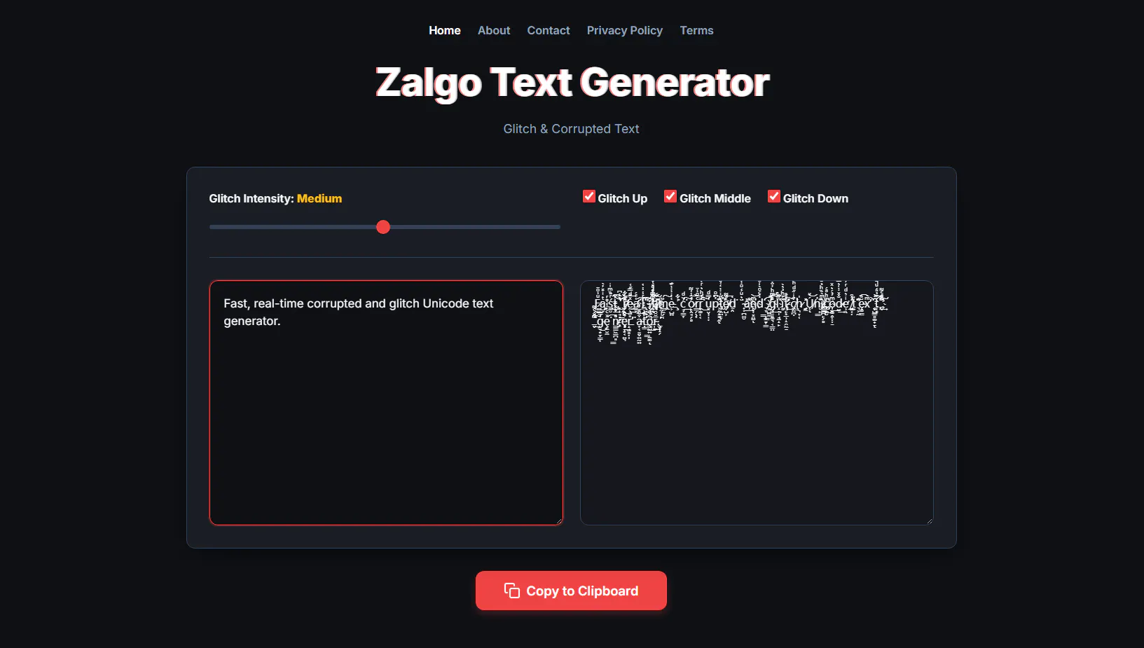 Zalgo Text Generator gallery image
